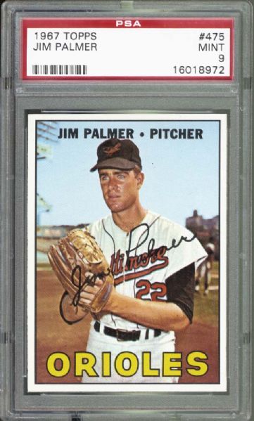 1967 Topps #475 Jim Palmer PSA 9 MINT