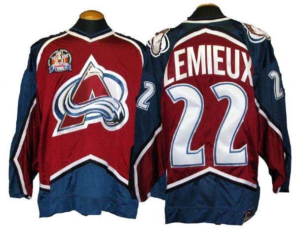 1990s Claude Lemieux Colorado Avalanche Game-Used Road Jersey