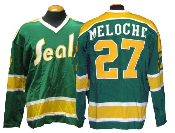 1972 Gilles Meloche California Golden Seals Game-Used Jersey