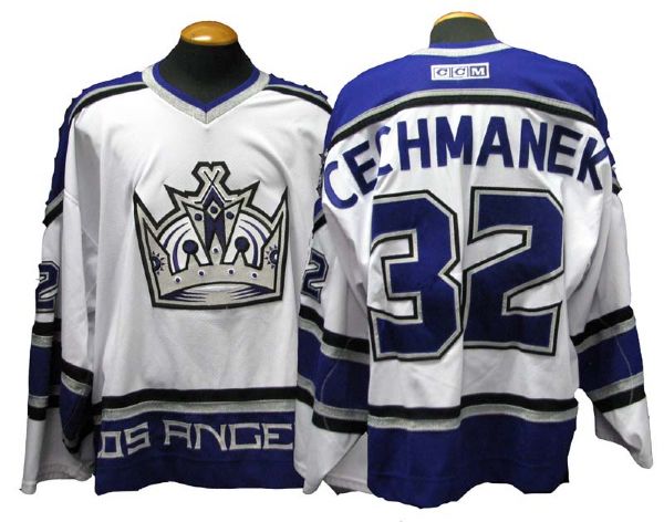 2003-04 Roman Cechmanek Los Angeles Kings Game-Used Home Jersey