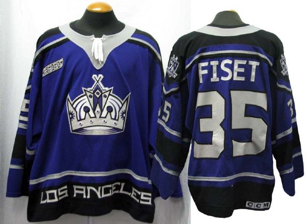 1999-2000 Stephane Fiset Los Angeles Kings Game-Used Alternate Jersey