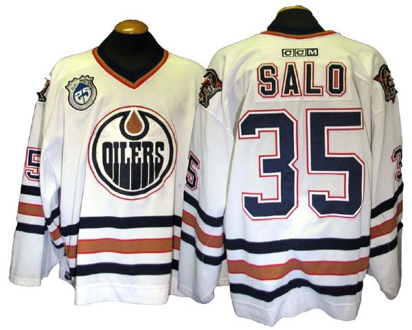 1990s-2000s Tommy Salo Edmonton Oilers Game-Used Home Jersey