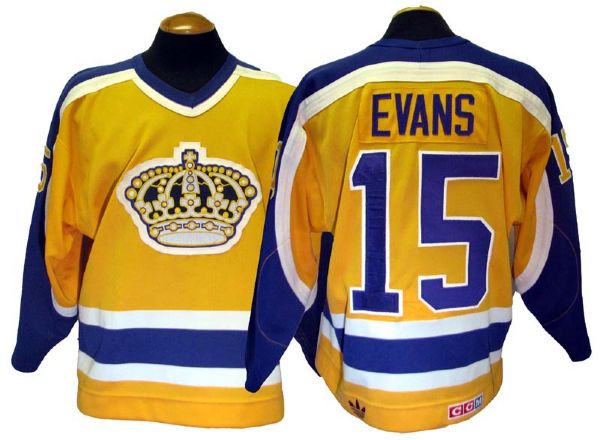 1980s Daryl Evans Los Angeles Kings Game-Used Alternate Jersey