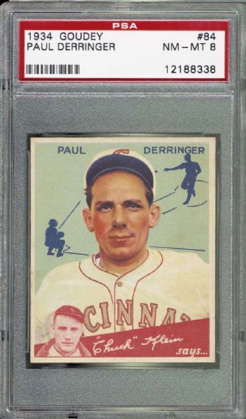 1934 Goudey #84 Paul Derringer PSA 8 NM/MT