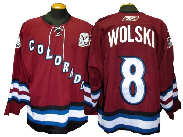 2005-06 Wojtek Wolski Colorado Avalanche Game-Used Alternate Jersey