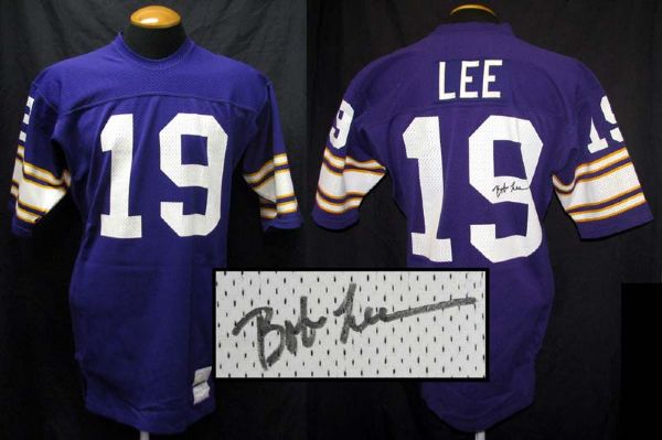 1970s Bob Lee Minnesota Vikings Game-Used Signed Home Jersey