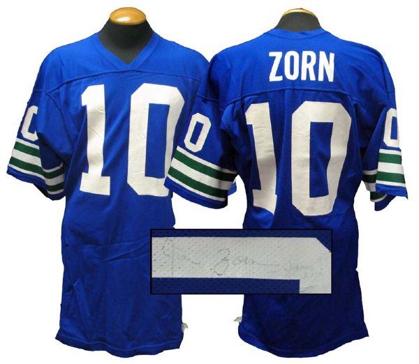 1981 Jim Zorn Seattle Seahawks Game-Used Signed Home Jersey