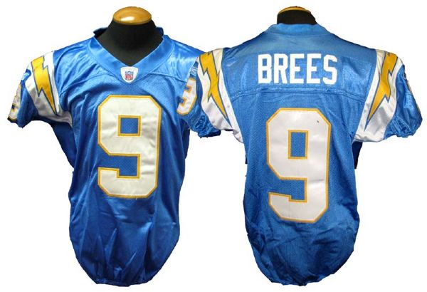 san diego chargers game used jersey