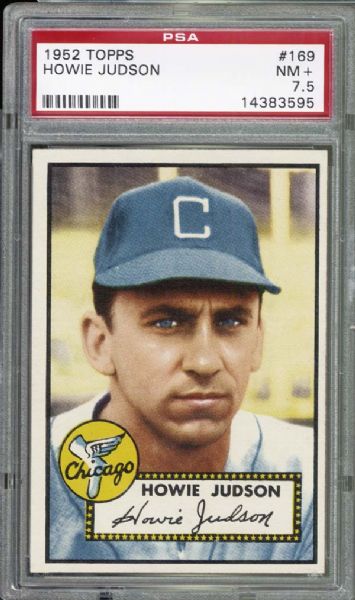 1952 Topps #169 Howie Judson PSA 7.5 NM+