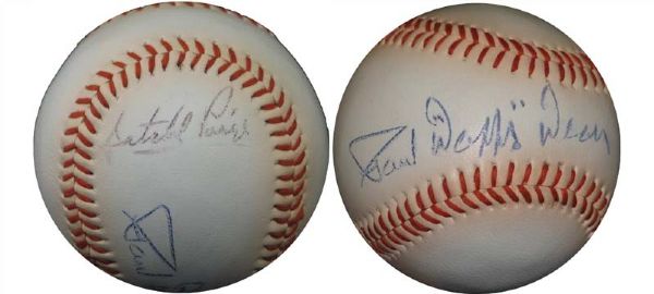 1970s Satchel Paige and Daffy Dean Signed Ball LOA PSA/DNA