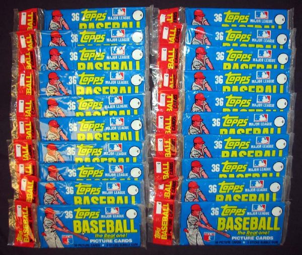 1981 Topps Baseball Unopened Rack Packs Group of (45)