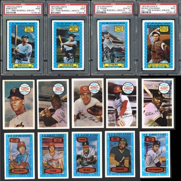 1970s-80s Kelloggs Massive Lot of Complete Sets and Groups with PSA Graded