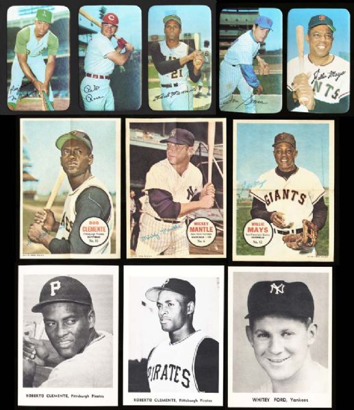 1960s-70s Group of Oversized Cards with Stars and HOFers Including Mantle