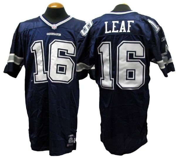 2001-02 Ryan Leaf Dallas Cowboys Game-Used Home Jersey