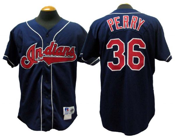 1995 Herbert Perry Cleveland Indians Game-Used Jersey