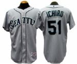 2005 Ichiro Seattle Mariners Game-Issued Road Jersey