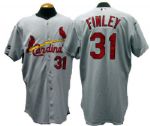 2002 Chuck Finley St. Louis Cardinals Game-Used Jersey with Special Patches