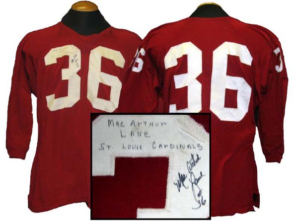 1960-s 70s MacArthur Lane St. Louis Cardinals Game-Used Signed Jersey