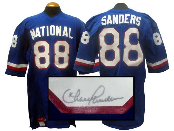 1970s Charlie Sanders NFC Pro Bowl Game-Used Signed Jersey