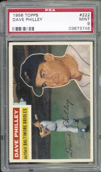 1956 Topps #222 Dave Philley PSA 9 MINT