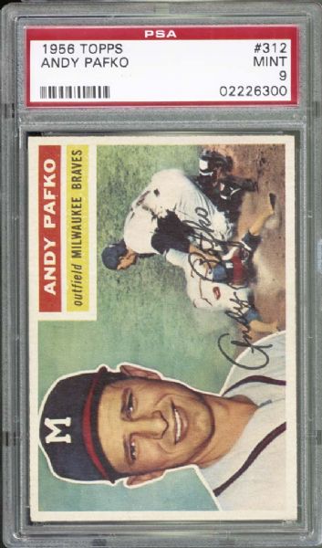 1956 Topps #312 Andy Pafko PSA 9 MINT