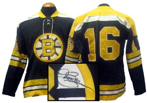 1960s-70s Derek Sanderson Boston Bruins Game-Used Twice-Signed Jersey