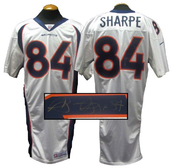 1998 Shannon Sharpe Denver Broncos Game-Used Signed Road Jersey