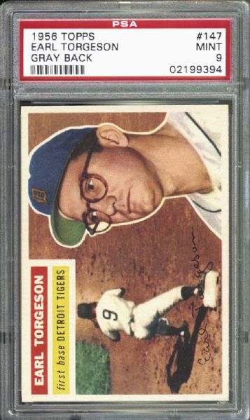 1956 Topps #147 Earl Torgeson PSA 9 MINT