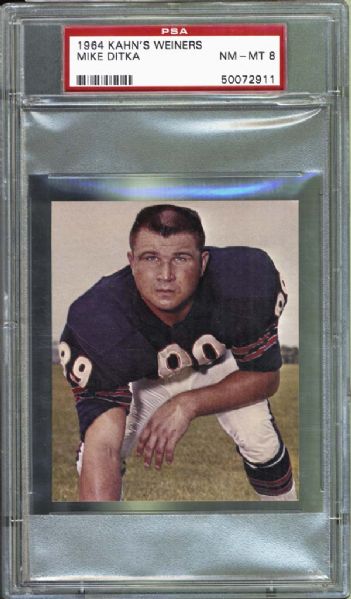 1964 Kahns Weiners Mike Ditka PSA 8 NM/MT