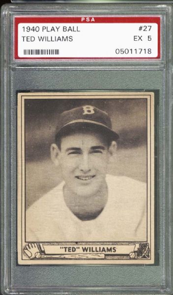 1940 Play Ball #27 Ted Williams PSA 5 EX