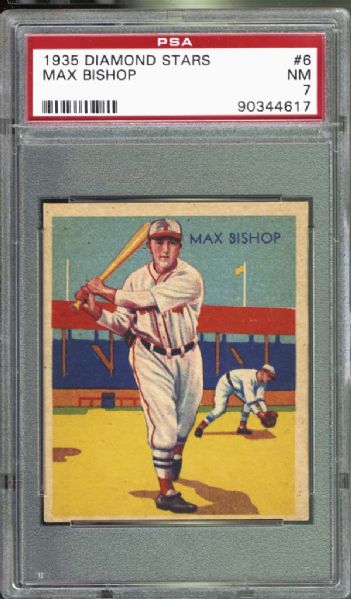 1935 Diamond Stars #6 Max Bishop PSA 7 NM