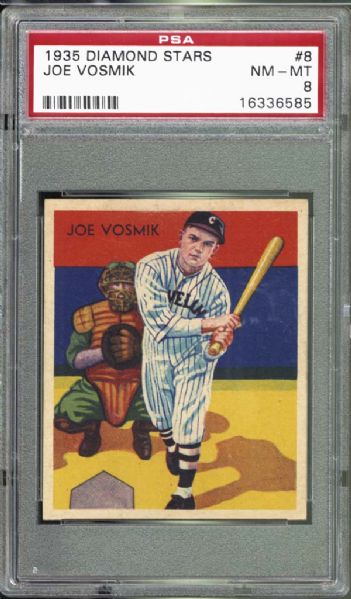 1935 Diamond Stars #8 Joe Vosmik PSA 8 NM/MT