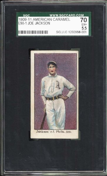 1909-11 E90-1 American Caramel Joe Jackson SGC 70 EX+ 5.5