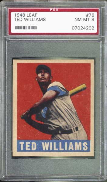 1948 Leaf #76 Ted Williams PSA 8 NM/MT