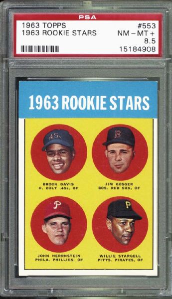 1963 Topps #553 1963 Rookie Stars (Stargell) PSA 8.5 NM/MT+