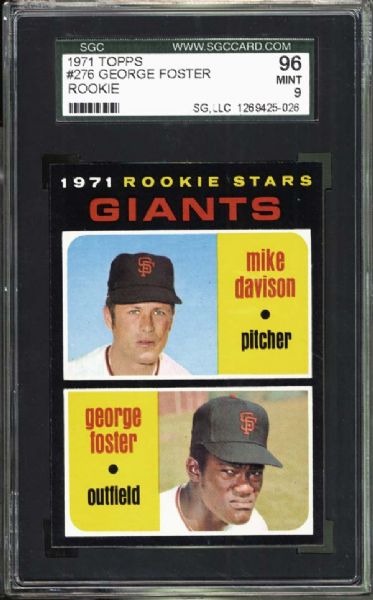 1971 Topps #276 George Foster SGC 96 MINT 9