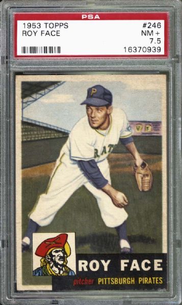 1953 Topps #246 Roy Face PSA 7.5 NM+