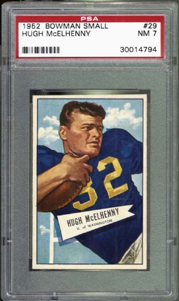 1952 Bowman Small #29 Hugh McElhenny PSA 7 NM