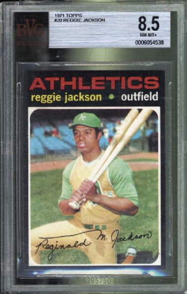 1971 Topps #20 Reggie Jackson BVG 8.5 NM/MT+