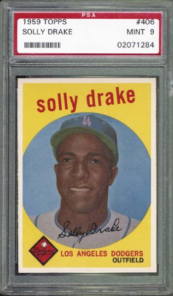 1959 Topps #406 Solly Drake PSA 9 MINT