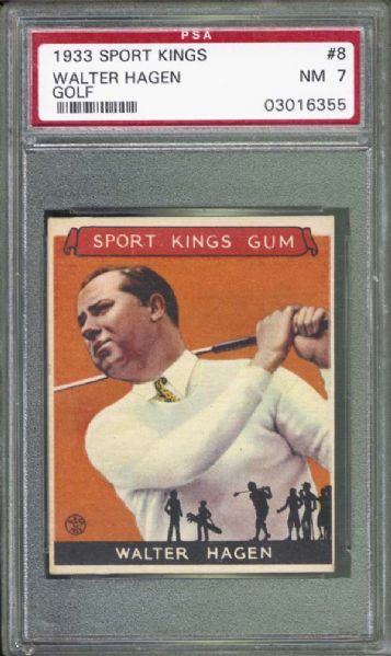 1933 Sport Kings #8 Walter Hagen PSA 7 NM