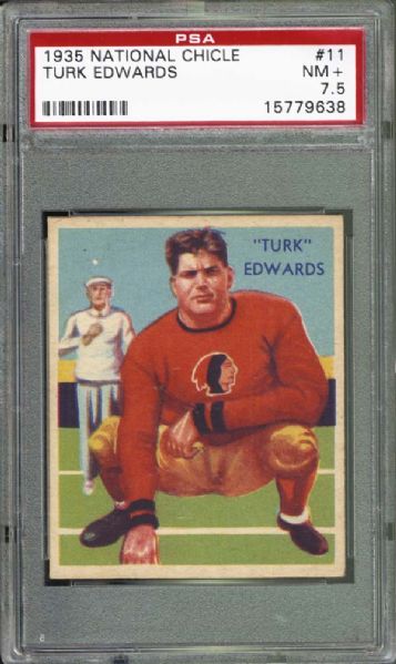 1935 National Chicle #11 Turk Edwards PSA 7.5 NM+