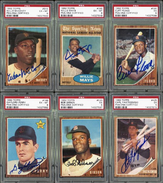 1962 Topps Group of 11 Signed Cards PSA/DNA Certified