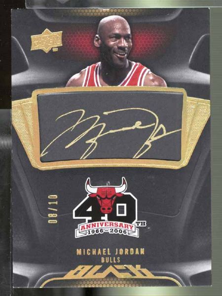 2009 Upper Deck Black Michael Jordan Autographed Card 8/10