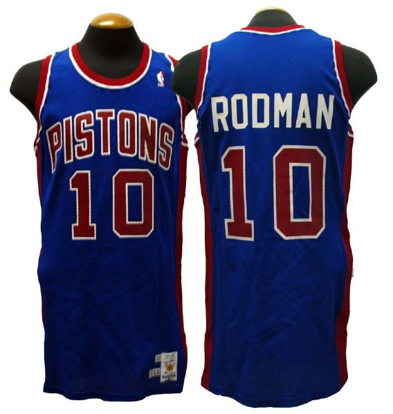 1988-89 Dennis Rodman Detroit Pistons Game-Issued Jersey