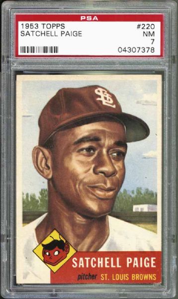 1953 Topps #220 Satchell Paige PSA 7 NM