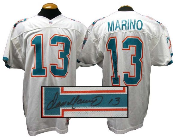 1980s-90s Dan Marino Miami Dolphins Game-Used Autographed Road Jersey