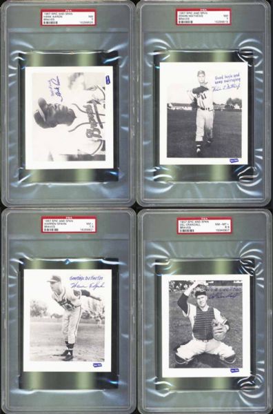 1957 Spic and Span Braves Near Complete Set Completely PSA Graded