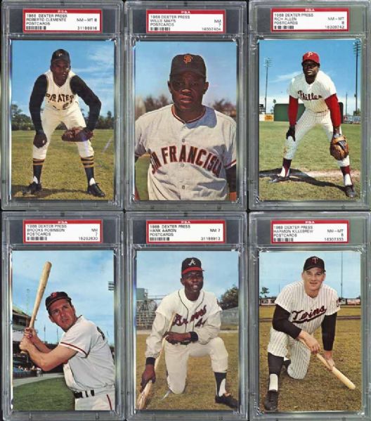 1968 Dexter Press Postcards Group of 54 PSA Graded with Clemente