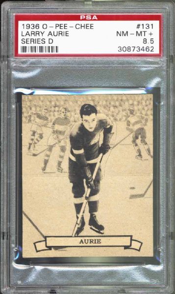 1936 O-Pee-Chee #131 Larry Aurie PSA 8.5 NM/MT+